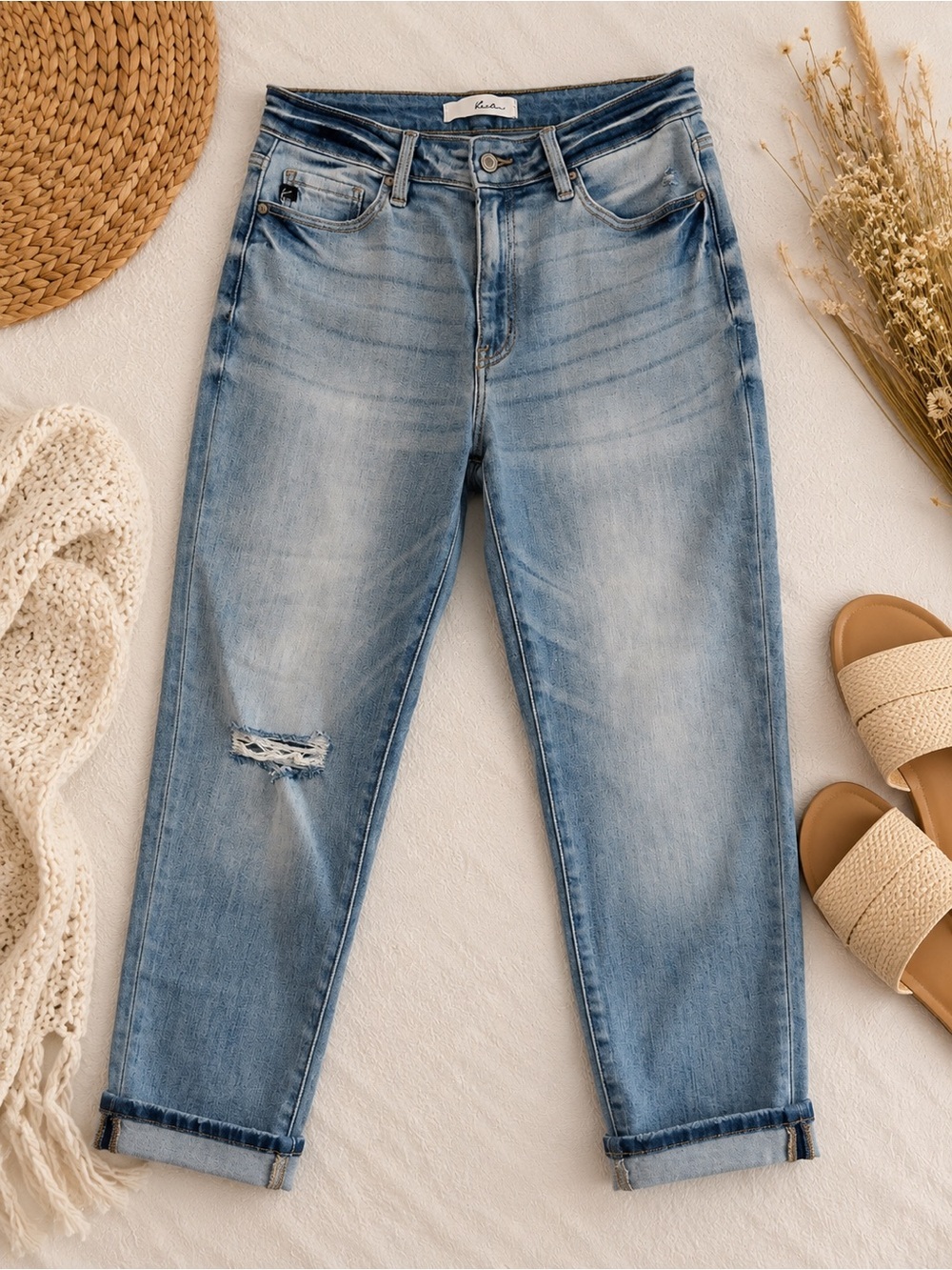 KanCan Medium Wash Distressed Women’s Jeans